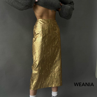 WEANIA กระโปรงเข้ารูป สไตล์สปริง มัดยabolic อวสูง ด้านหลังมี…