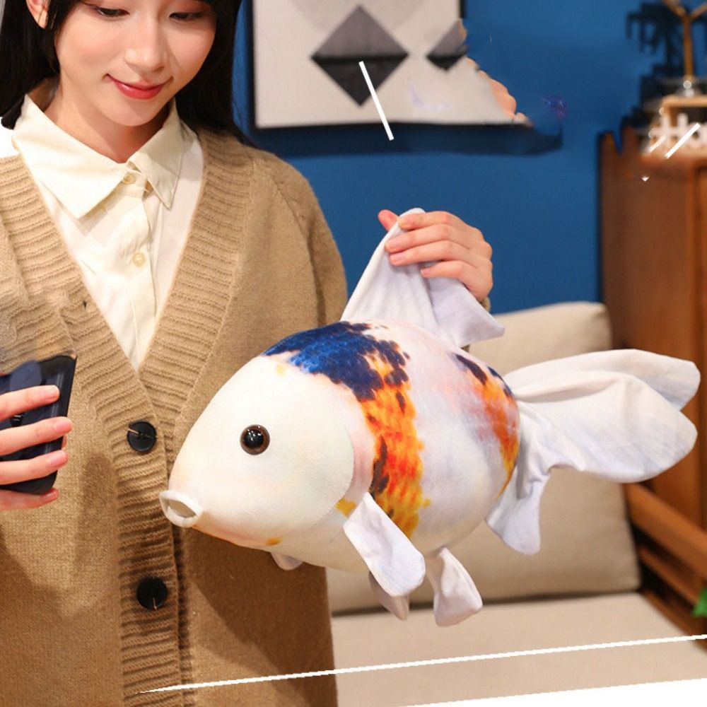 JARRED จําลองปลาทองของเล่นตุ๊กตา,ตุ๊กตาสัตว์กอดหมอนการ์ตูนปลายัดตุ๊กตา,นอน Mate ของเล่นการ์ตูนปลาสีเขียวนุ่มอะนิเมะหมอนตุ๊กตาเด็กของขวัญ - รูปที่ 3