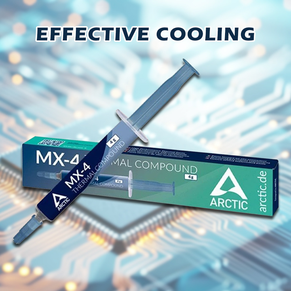 Arctic MX-4 ซิลิโคนนำความร้อนสำหรับ CPU GPU ประสิทธิภาพสูง ลดได้ถึง 20°C 4g