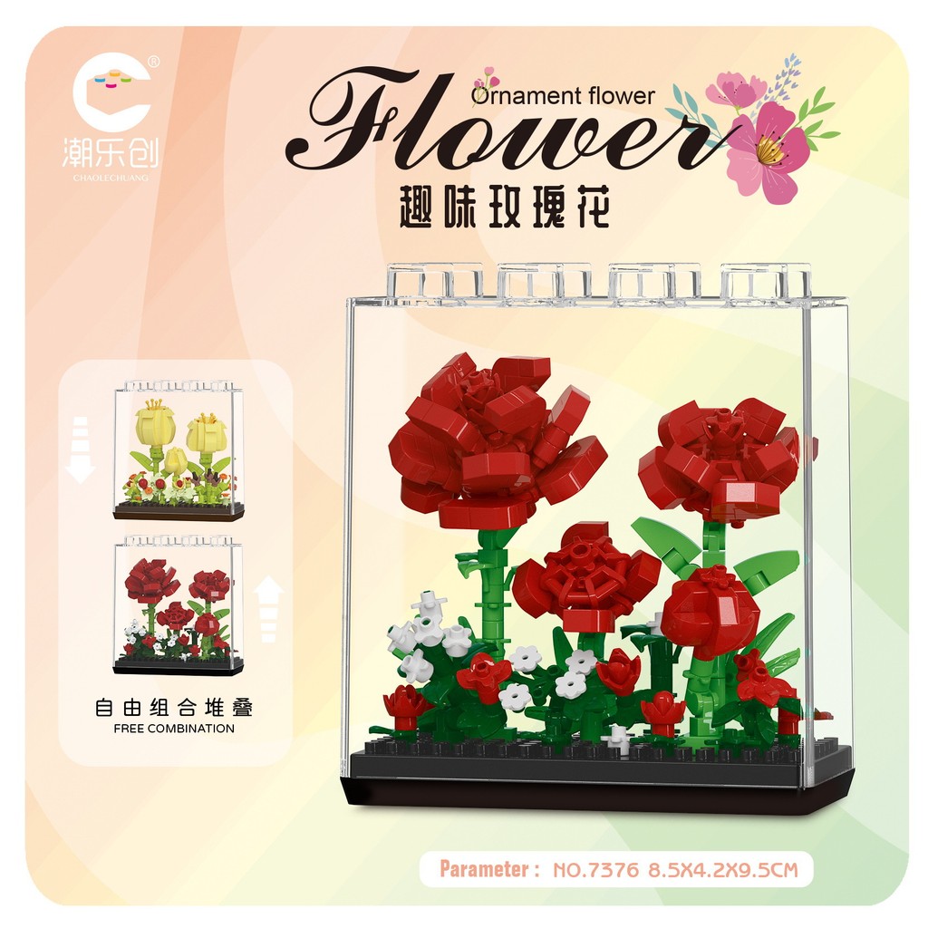 เข้ากันได้กับเลโก้ ผู้มีอิทธิพล ฝันกล่องดอกไม้อาคารบล็อกดอกไม้อมตะช่ออะคริลิปกสาวของเล่นเครื่องประดับ11231123 - รูปที่ 5