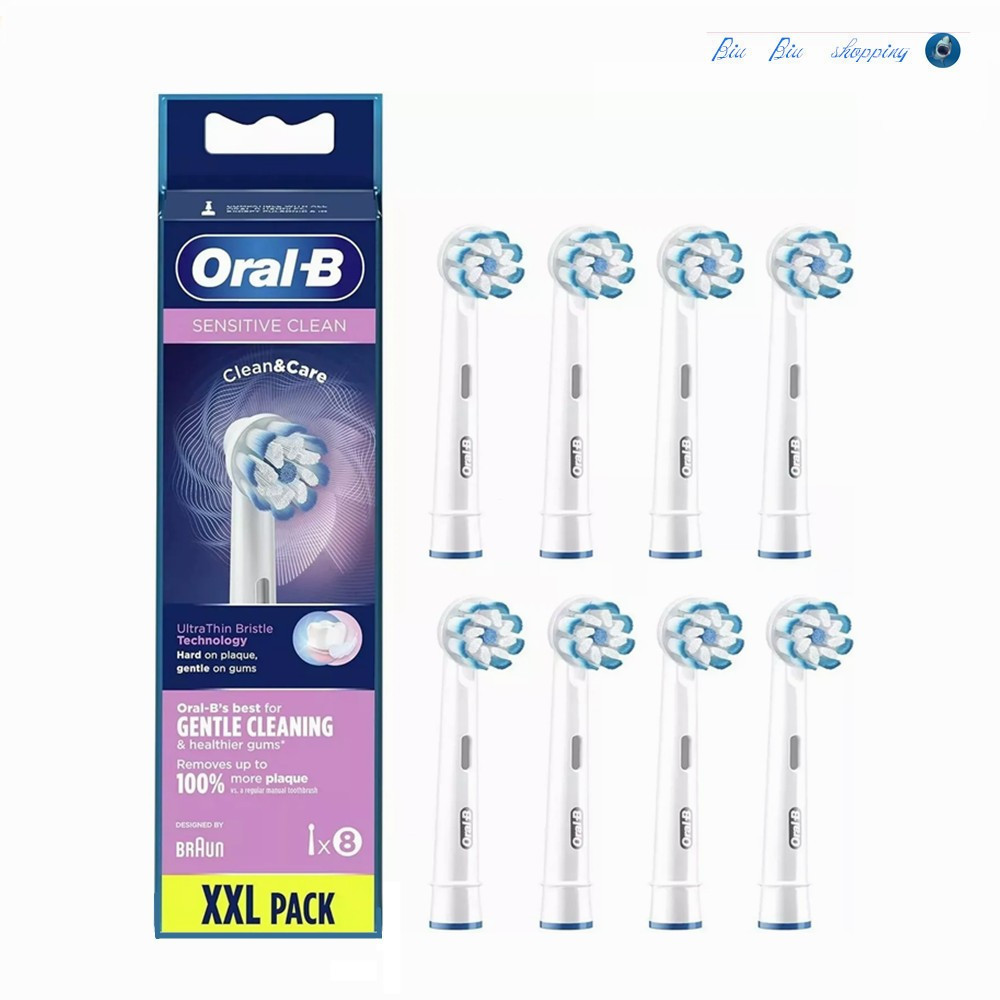 Oral-B EB60 Sensitive cleaning หัวเปลี่ยนแปรงสีฟันไฟฟ้า 4&8 ชุด