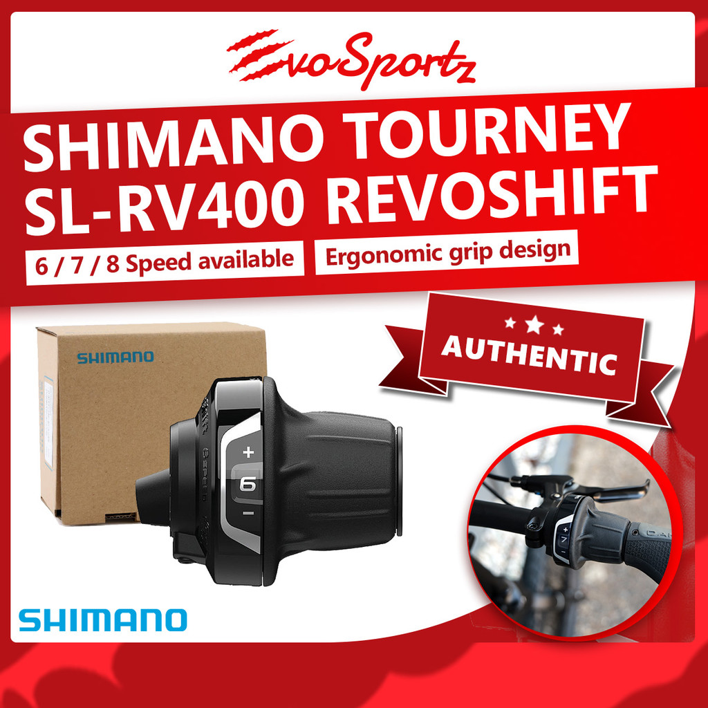 Shimano Tourney SL-RV400 Revoshift Shimano Grip Shifter 6 Speed 7 Speed 8 Speed