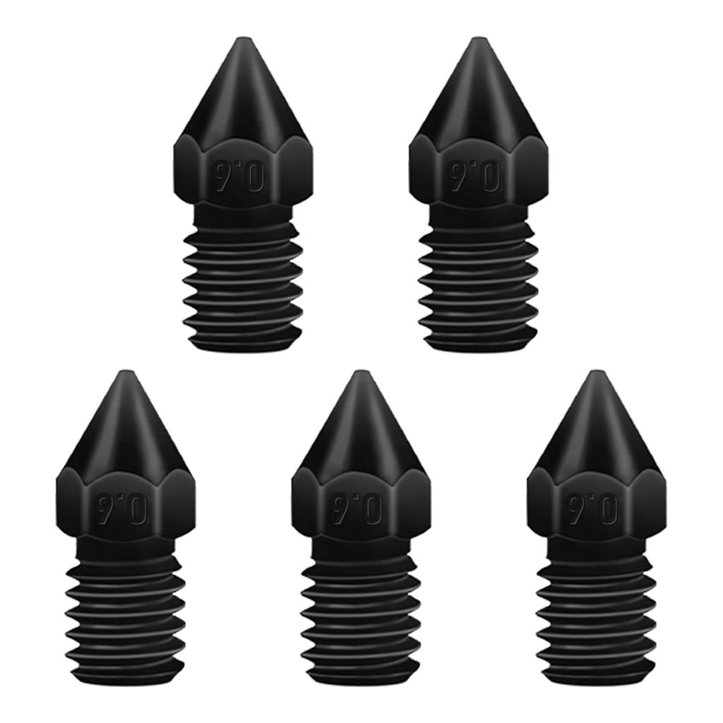 5Pcs 0.6mm IR3 V2 Hardened Steel Nozzle, 3D Printer Extruder Hotend Nozzle High Temperature Wear Res