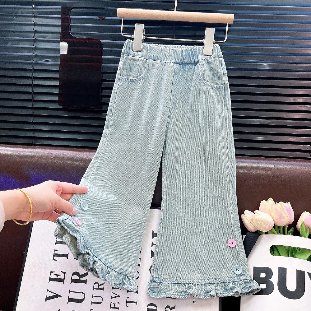 Bear Leader Casual Long Sleeved Lace Embroidered Shirt + Bow Vest + Jeans Three Piece Set Spring and Autumn Girls Clothes - รูปที่ 6