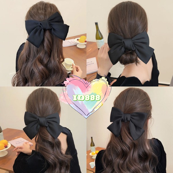 🆔888 กิ๊บติดผมรูปโบว์ 🎀 ริบบิ้นโบว์ มี2ขนาด สไตล์เกาหลี สําหรับผู้หญิง💖