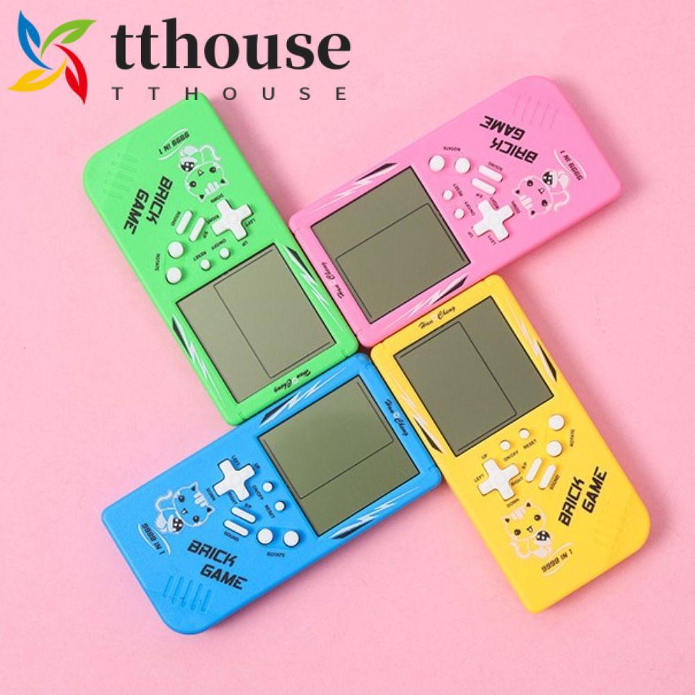 TTHOUSE Brick Game Machine, Electronic ABS Pocket Game Console, Large Screen 90s Retro Classic Game 