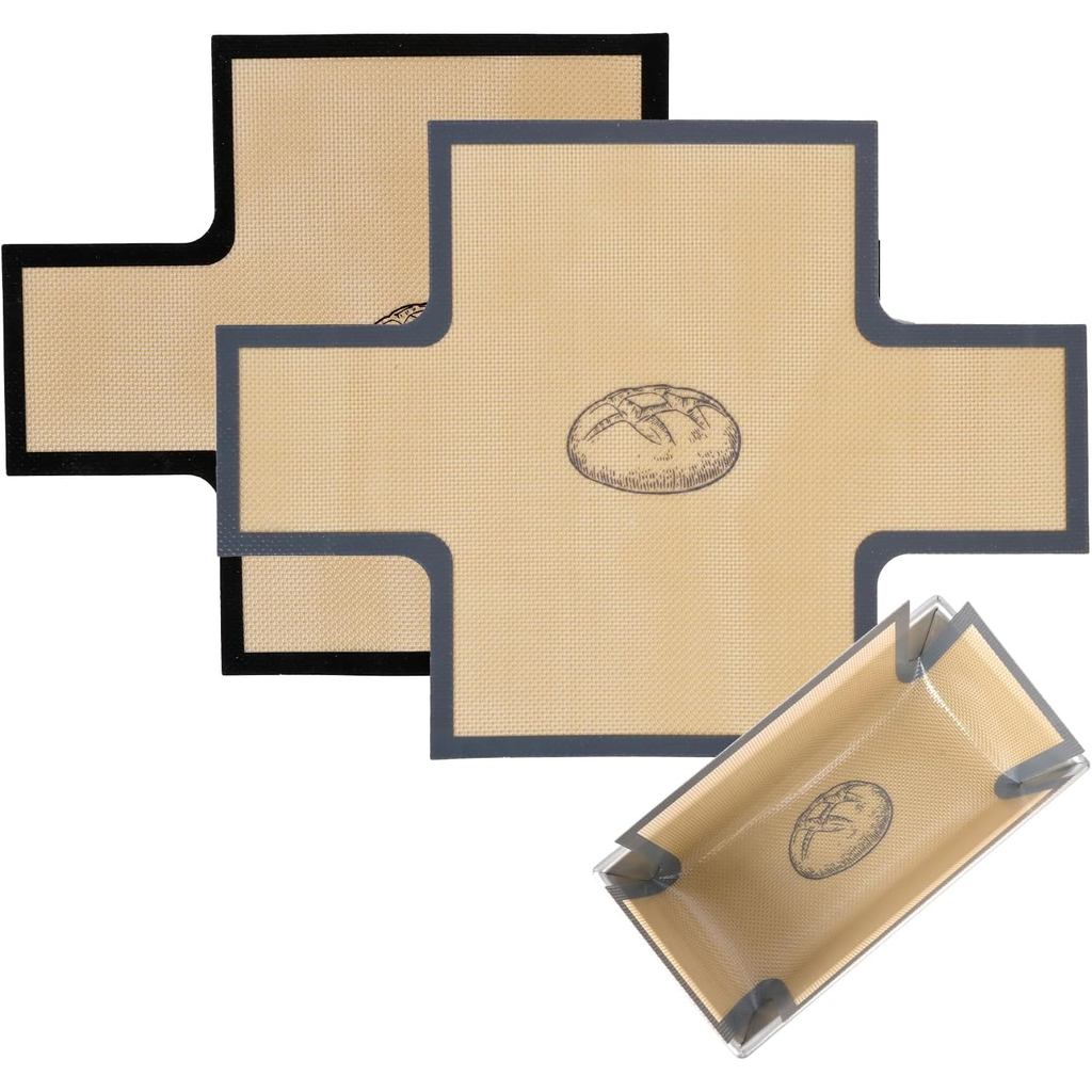 2 Pcs Thickened Silicone Bread loaf pan liners for baking bread 9x5，Silicone Baking Mat for 9x5 Inch