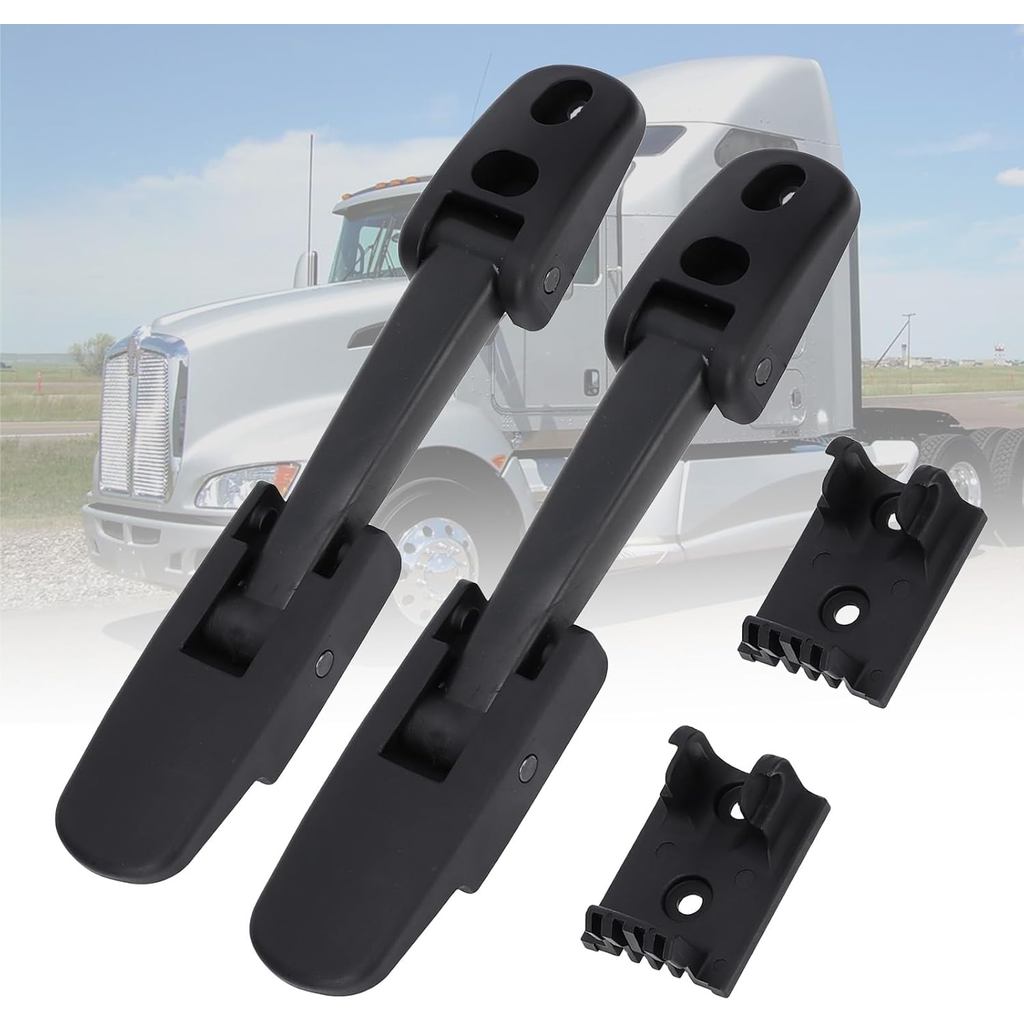 2 Pack Heavy Duty Hood Latch Kit,LH/RH fit for Peterbilt 325, 335, 337, 340, 348, 384, 386, 567, 569