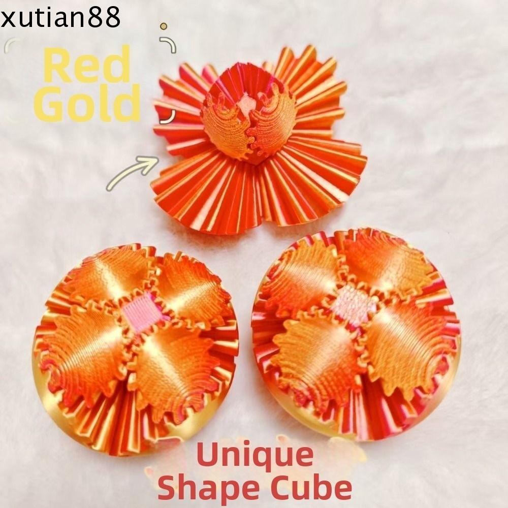 XUTIAN88HH Gear Ball, Creative Relaxing Spin Ball หรือ Cube, Interactive Play สีสันสะดุดตา Sensory ข