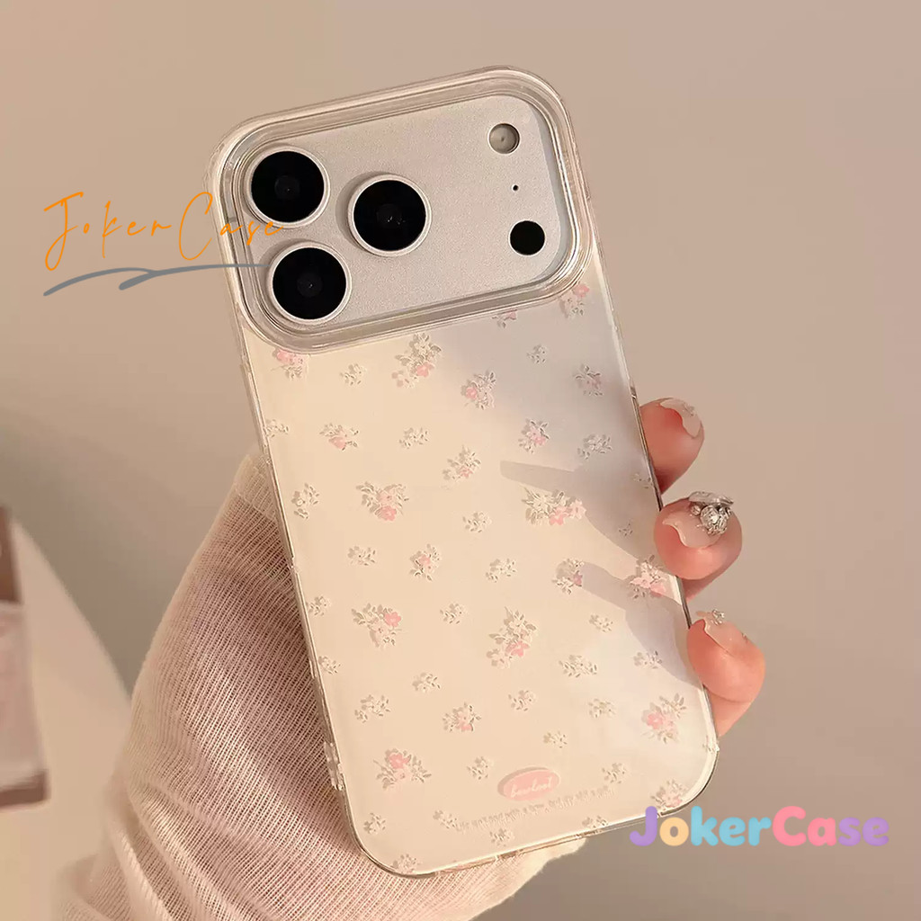 ใช้ได้กับ IPhone 17 14 16 13 11 12 15 Pro Max 16 17 11 12 13 15 Pro 16 14 15 Plus เคสโทรศัพท์ใสลายดอกไม้แสนอ่อนโยน