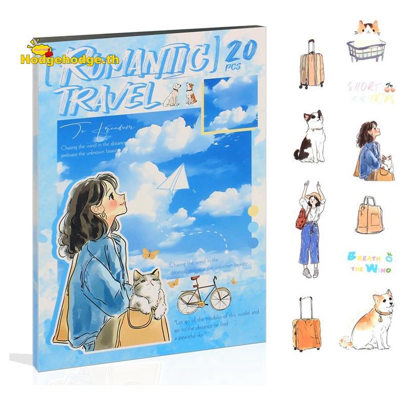 [Hodgeehodge]Women Journal Sticker Book PET People สติ๊กเกอร์สําหรับ Journaling Scrapbooking, Junk J