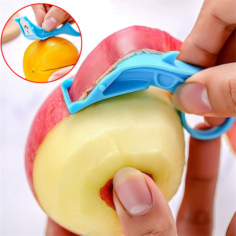 Apple Peeler แหวนผลไม้ Peeler พลาสติกสีส้ม Peeler Multi-Purpose Planer Peeling Handy เครื่องมือ Peel