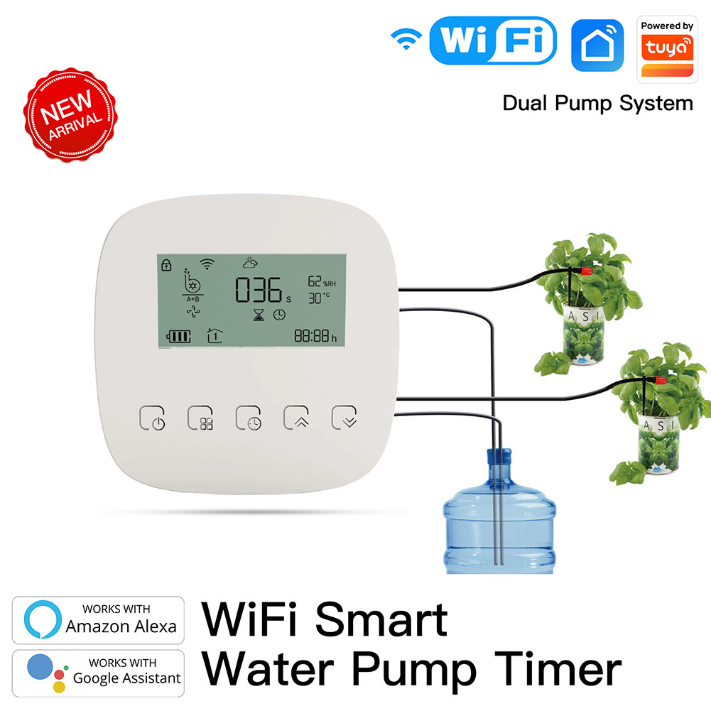 WiFi Tuya สมาร์ทรดน้ําเครื่องอัตโนมัติ Micro-drip ระบบชลประทานพืชระบบควบคุมเครื่องมือชลประทาน Alexa/Google Assistant