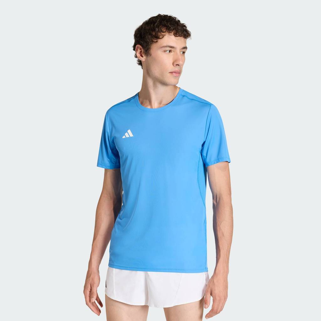 adidas วิ่ง เสื้อวิ่ง Adizero Essentials ผู้ชาย สีน้ำเงิน KA2937