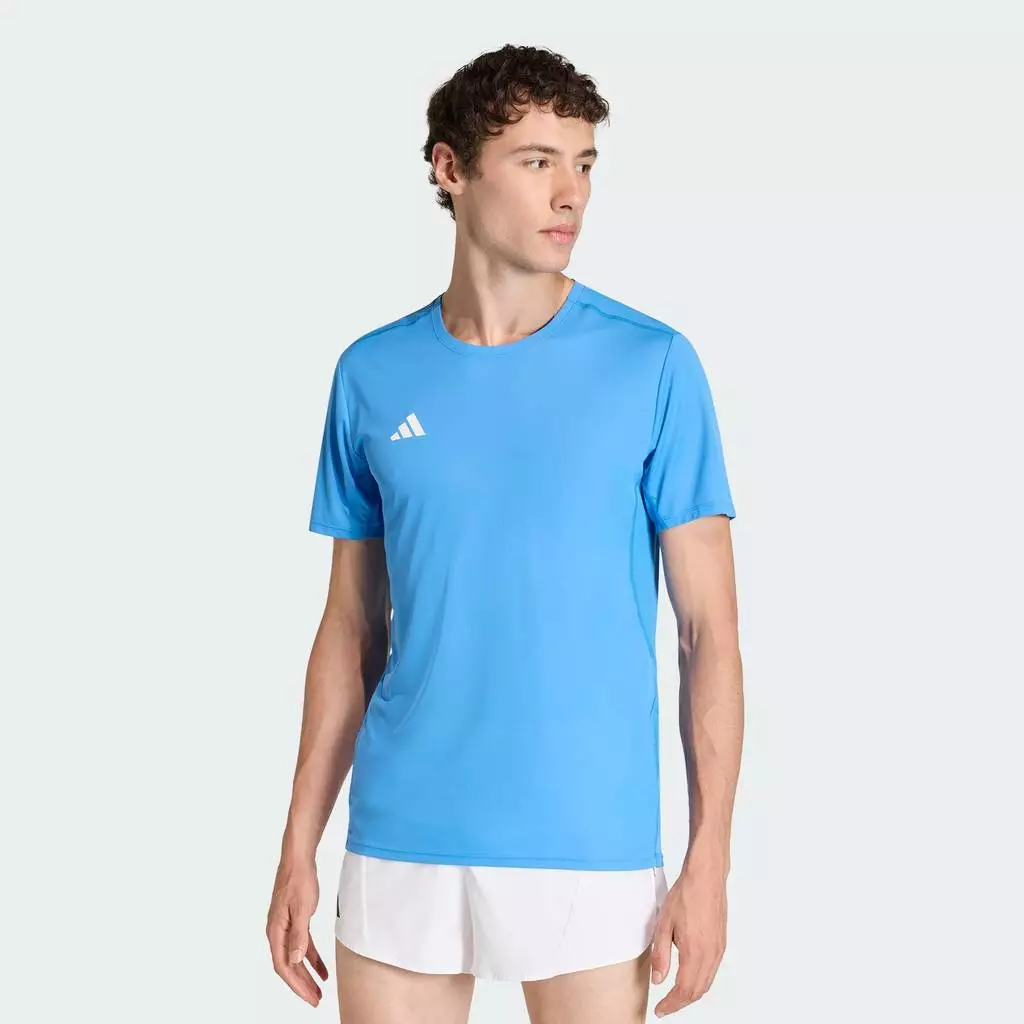 adidas วิ่ง เสื้อวิ่ง Adizero Essentials ผู้ชาย สีน้ำเงิน KA2937