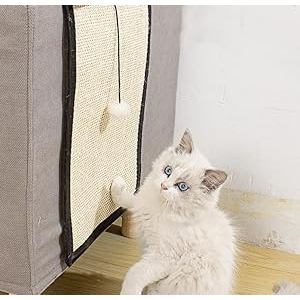 Natural Sisal Cat Scratching Pad & Furniture Protectors - Cat Scratcher Mat for Sofa, Couch, Chair &
