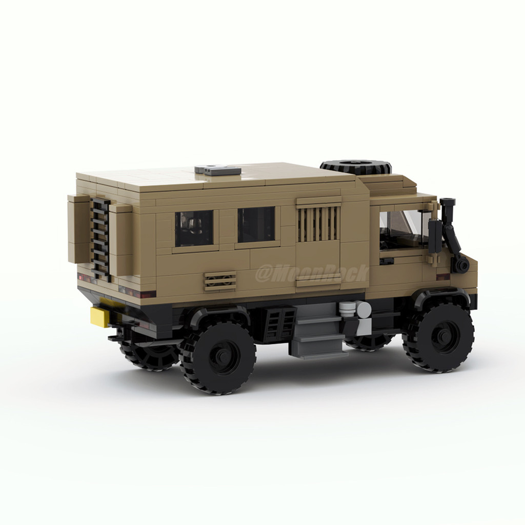MOC บล็อกตัวต่อเลโก้ที่เข้ากันได้ 124188Mercedes-Benz Unimog U4000 บล็อกตัวต่อข้ามพรมแดน Off-Road 00