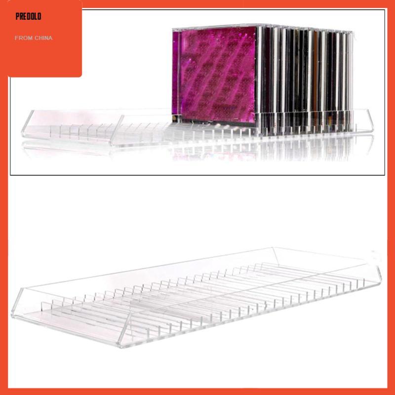 [Predolo] CD Holder CD Display Rack Holds 25 Standard CD Acrylic Desktop Transparent Tray