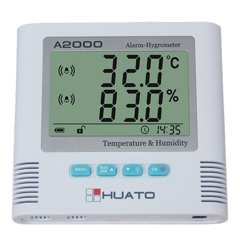 อุณหภูมิผลิตภัณฑ์อุณหภูมิไฮโกรมิเตอร์ Huatu เกรดอุตสาหกรรมไร้กระดาษไฮโกรมิเตอร์ A2,000TS เครื่องบันท