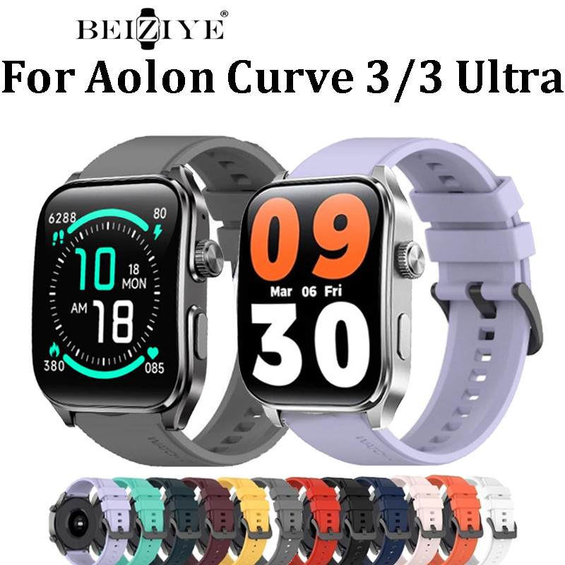 สายซิลิโคนสําหรับ Aolon Curve 3 Ultra Smart watch สําหรับ Aolon Curve 3 สายรัดข้อมือเปลี่ยนสร้อยข้อม