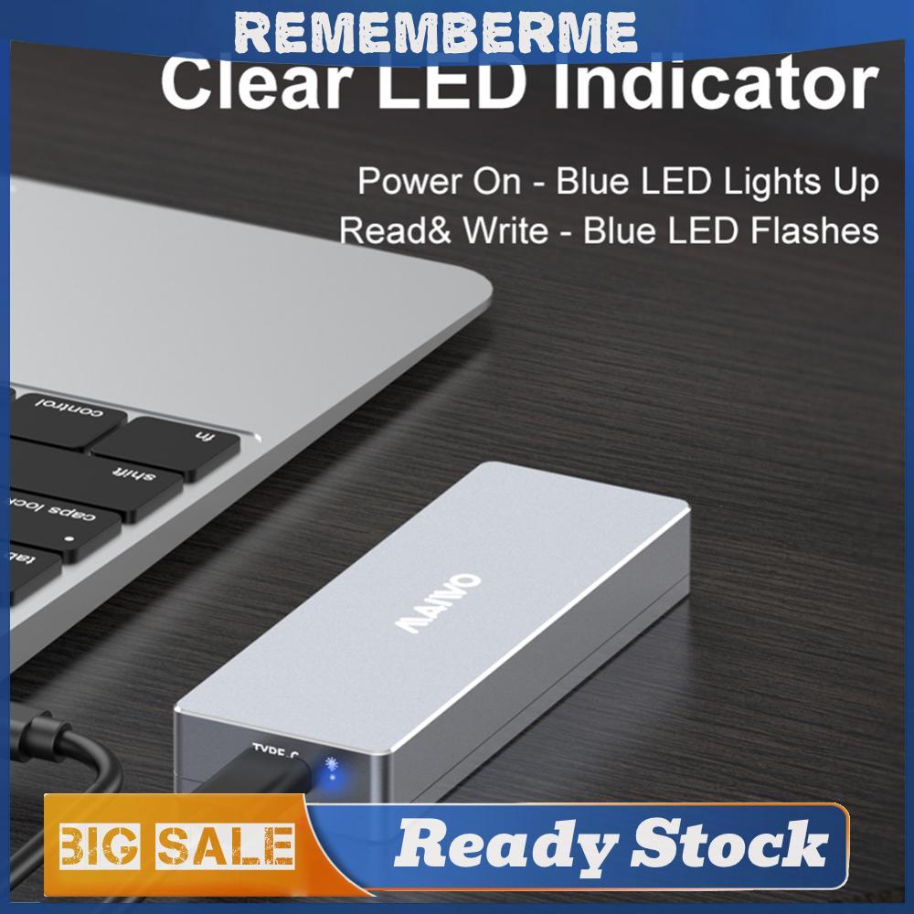 กล่องใส่ SSD 20Gbps Type-C ถึงแฟลช AHCI 12 + 13 พิน SSD อะแดปเตอร์ M.2 Reader