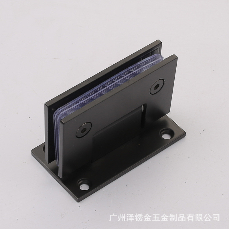 90 องศาสีดําบานพับแก้ว ด้าน สีดําห้องน้ําคลิปห้องอาบน้ํากระจกคลิปห้องน้ําบานพับฮาร์ดแวร์ 1204ส1204ก