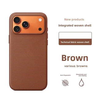 หรูหราN52 Magnetic Techทอเคสโทรศัพท์สําหรับiPhone 17 Pro Max 17Proด้านข้างในตัวกล้องTouch Aiปุ่มปลอกโลโก้สานกันกระแทกป้องกันลายนิ้วมือปกหลัง