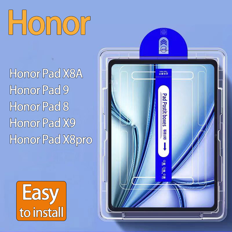 ฟิล์มกระจกนิรภัย For Honor Pad 9/9pro 12.1นิ้ว Pad 8 12 นิ้ว X8pro X9A X9 X8A จัดตําแหน่งอัต ฟิล์มปลอดฝุ่น