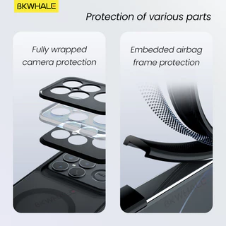 BKWHALE เคสโทรศัพท์แม่เหล็กสําหรับ Xiaomi Mi Poco F8 F7 Ultra X8 X7 X6 Pro F6 Pro M6 Plus M7 M8 Pro C85 C75 C71 15T 14T 13T 15 17 17T Pro Max โปร่งแสงปกหลัง