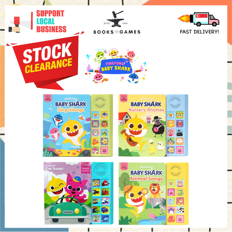 Pinkfong Baby Shark Sound Music Book Nursery Rhymes / Sing Alongs / Car Songs / Animal Songs
