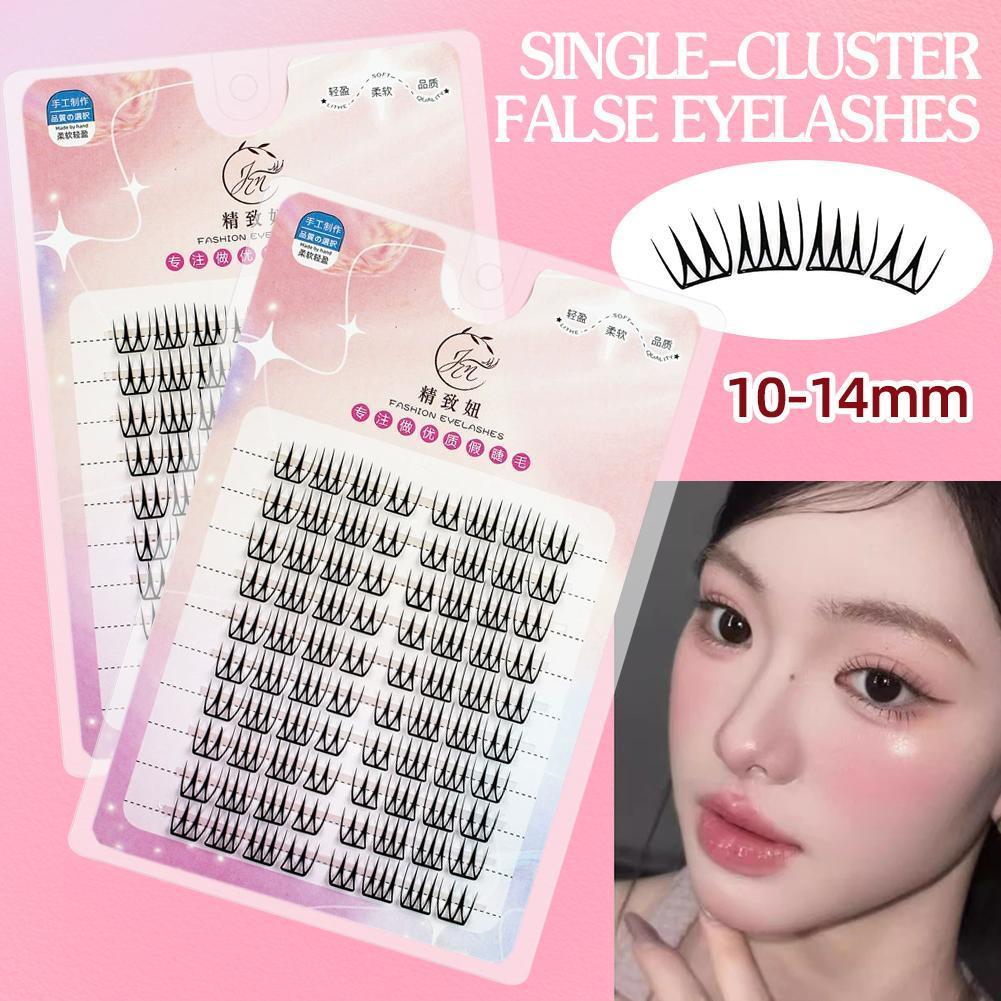 Single-Cluster ขนตาปลอมธรรมชาติดู Wispy ส่วนบุคคล Cluster อะนิเมะ Lashes เครื่องมือ E6L7