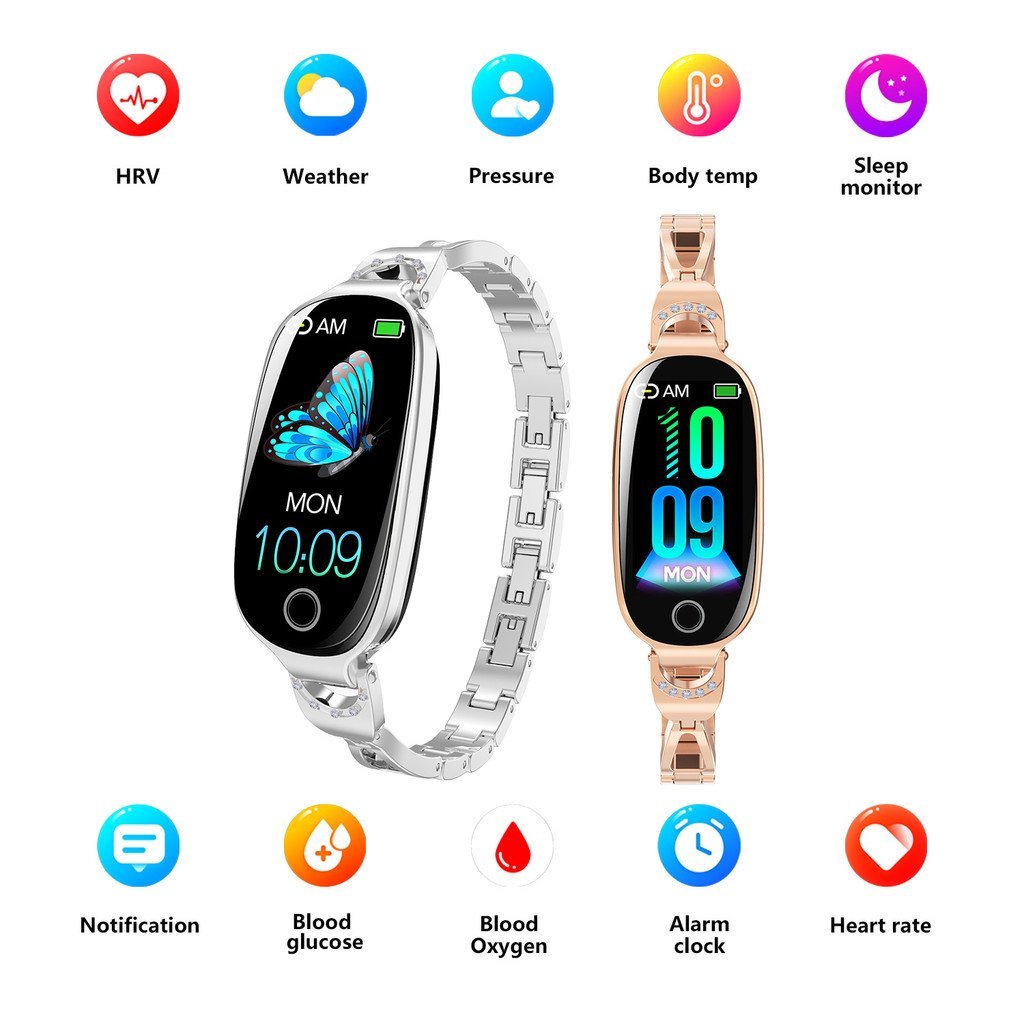 F81 สร้อยข้อมือสมาร์ทหญิงติดตามประจําเดือนแสงสีแดงการตรวจสอบการนอนหลับเครื่องใช้ไฟฟ้าสูงมัลติฟังก์ชั