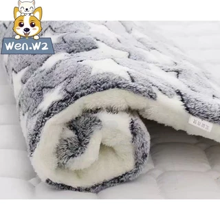 wen.W2 แผ่นรองสัตว์เลี้ยงแบบหนา พร้อมผ้าห่มสำหรับฤดูหนาว สำหรับแมวและสุนัข แผ่นรองนั่งสำหรับสัตว์เลี้ยง