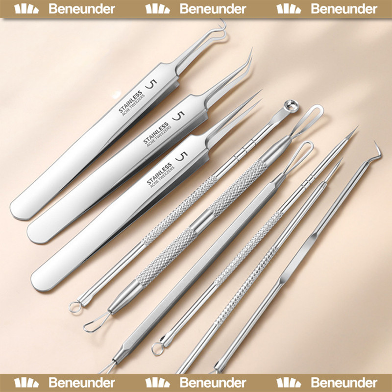 แหนบรักษาสิว 4 ชิ้น/เซ็ต, คลิปเซลล์ที่คมชัดเป็นพิเศษสําหรับการกําจัดสิวหัวดํา, เครื่องมือความงามที่มีความแม่นยํา