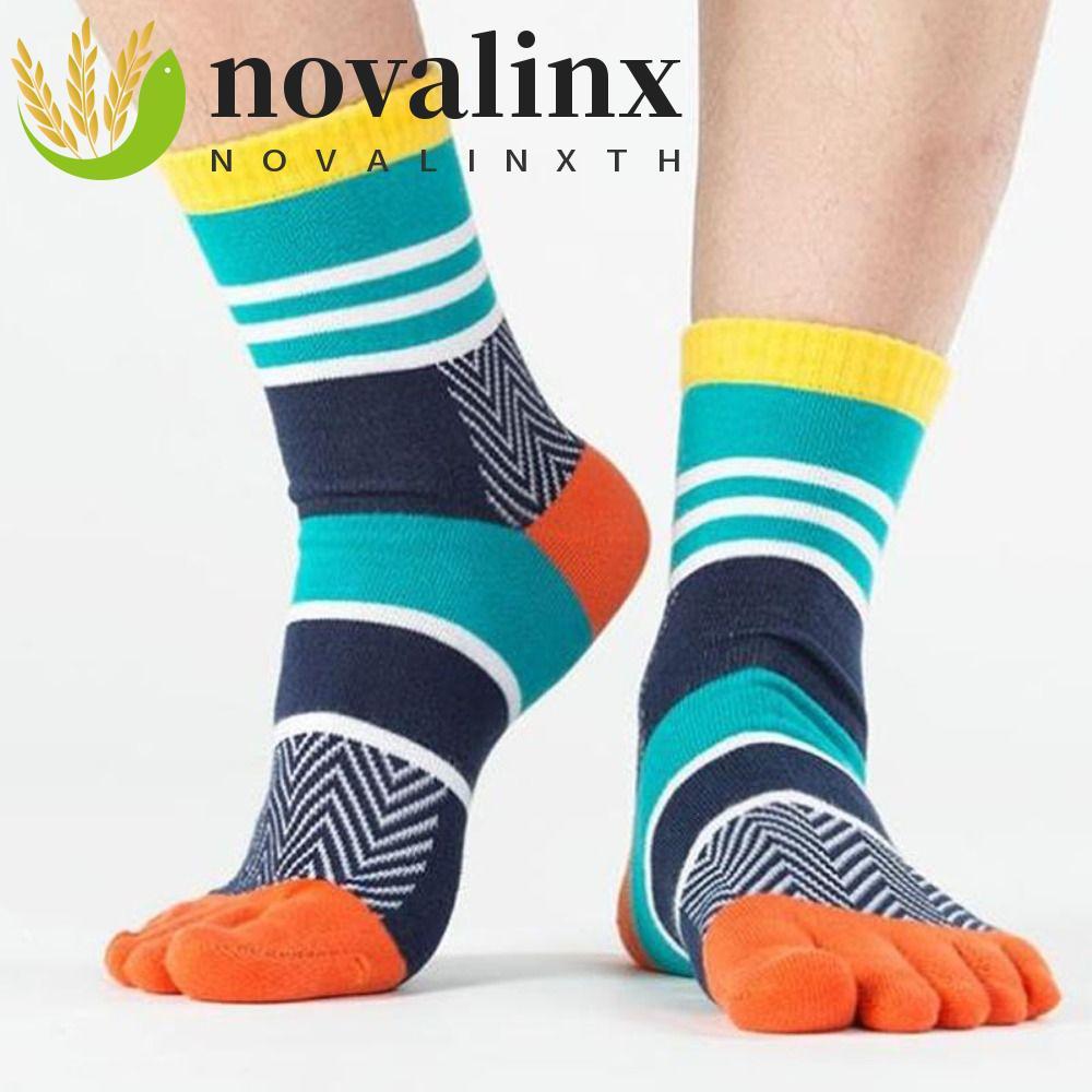 ถุงเท้าผู้ชาย.NOVALINX แบบแยกหัวแม่มือ สบายและระบายอากาศดี เท่สำหรับกิจกรรมกีฬา