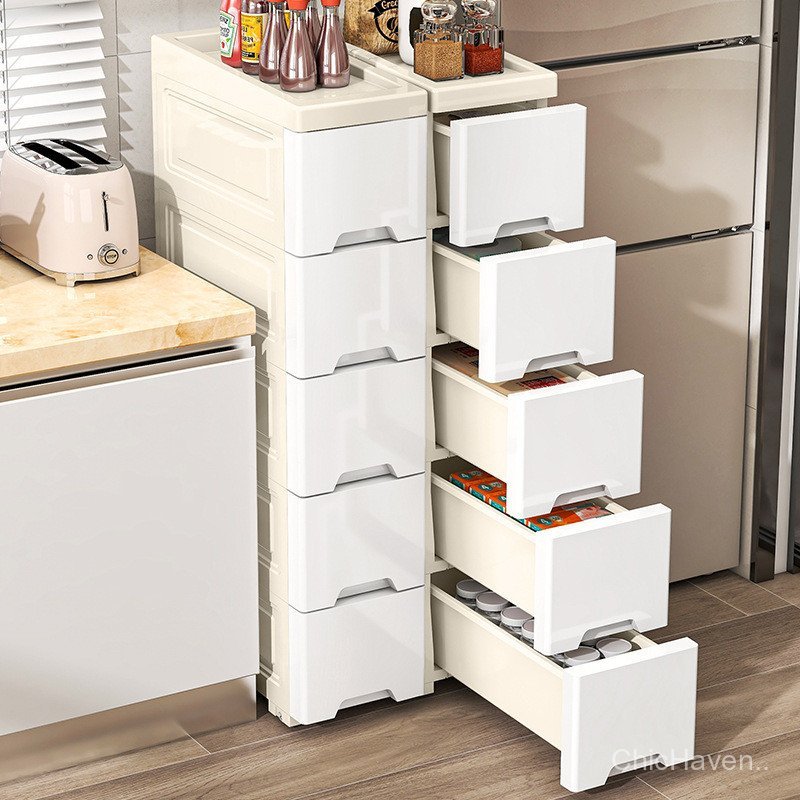 14/18/25 ซม. ช่องว่าง ตู้เก็บของลิ้นชักประเภทห้องครัว ช่องว่าง หลายชั้นห้องน้ําแคบ ล็อคเกอร์ ชั้นวาง