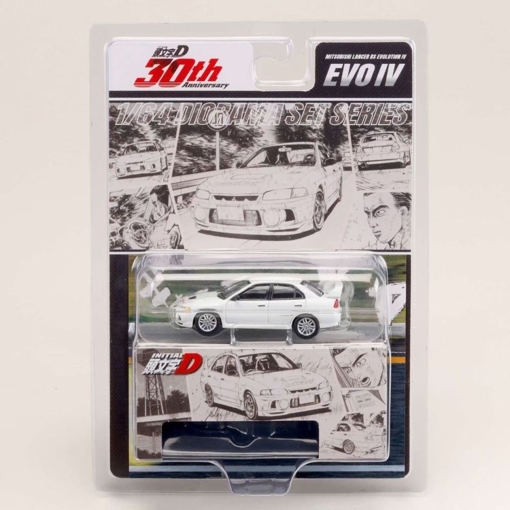 HobbyJapan 1/64 Initial D Mitsubishi Evo Alloy รถเหล็กโมเดลของเล่นของขวัญวันเกิด - รูปที่ 5