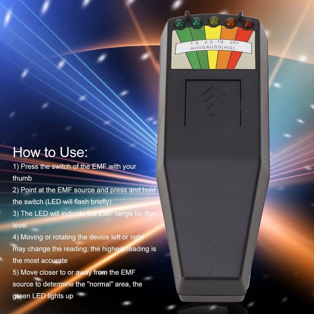 EMF เมตร EMF เครื่องตรวจจับรังสี Magnetic Field Detector การล่าสัตว์ Paranormal Tester แม่เหล็กไฟฟ้า