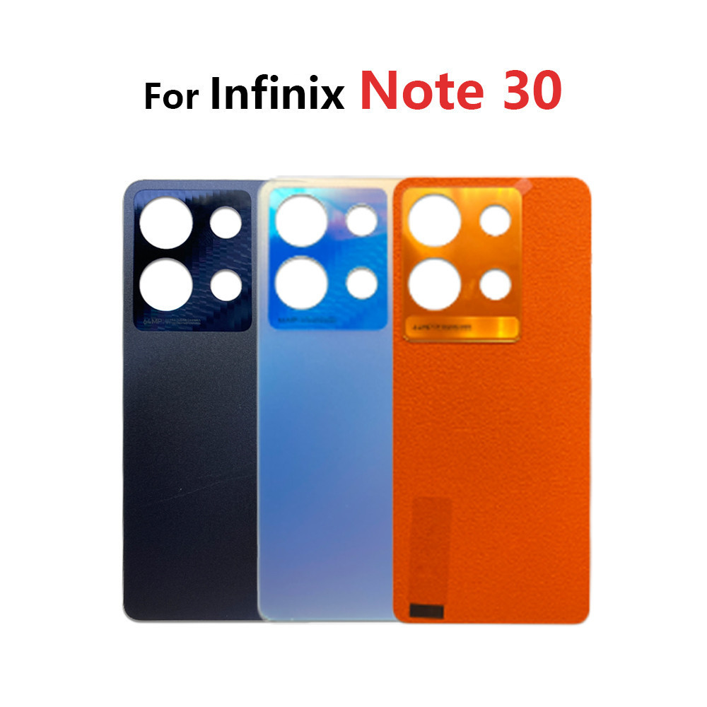 สําหรับ infinix Note 30 4G X6833 X6833B ฝาหลังแบตเตอรี่เคสประตูพร้อมเลนส์