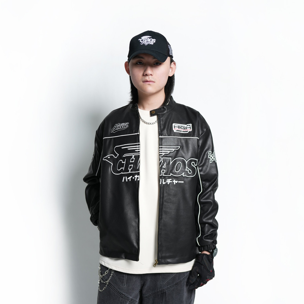 HIGH CULTURED x Art Of Speed Leather Biker Jacket Leather Biker Jacket - 138