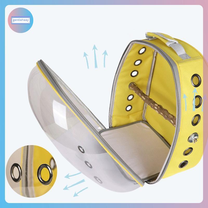 GG Bird Cage Panoramic Pet Backpack Breathable Out Pet Bird Bag Go Out Portable Transparent Backpack