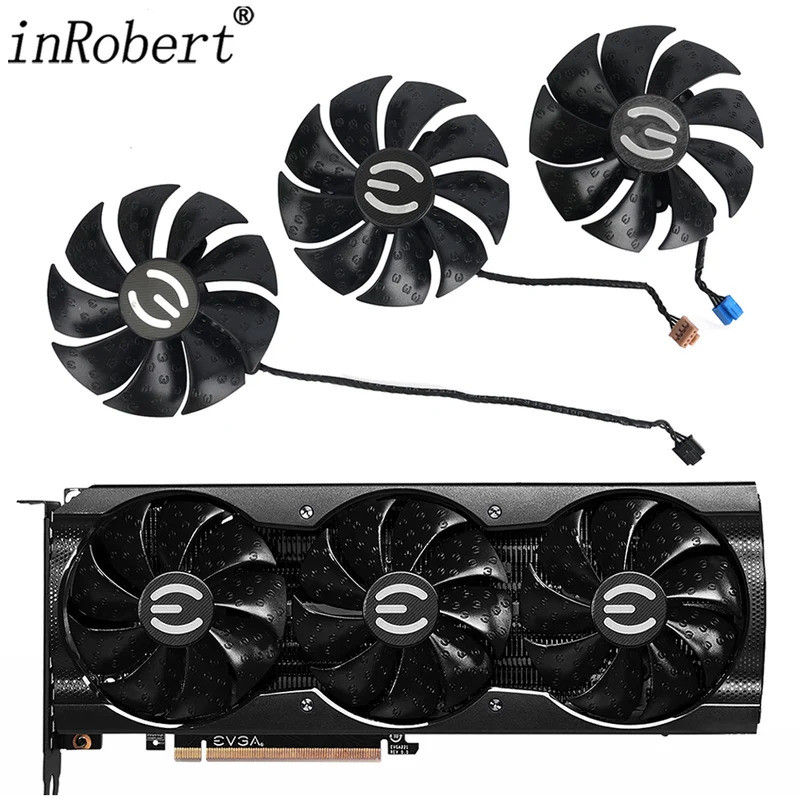 พัดลมการ์ด 87 มม.PLA09215S12H สําหรับ EVGA RTX 3070 3080 3090 XC3 สีดํา GAMING RTX 3080 Ti XC3 GAMIN