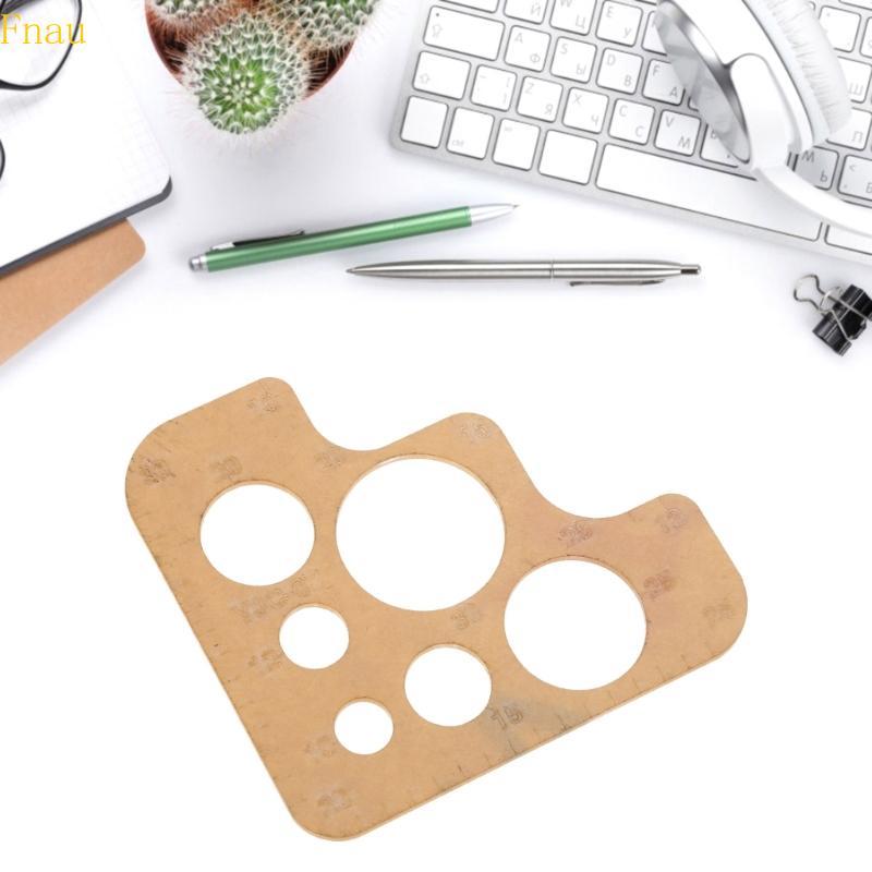 Fnau 9x9 ซม.อะคริลิค Clear Circle Template Full ขนาดไม้บรรทัดสําหรับรูปแบบหนังวาดไม้บรรทัดเครื่องมือ