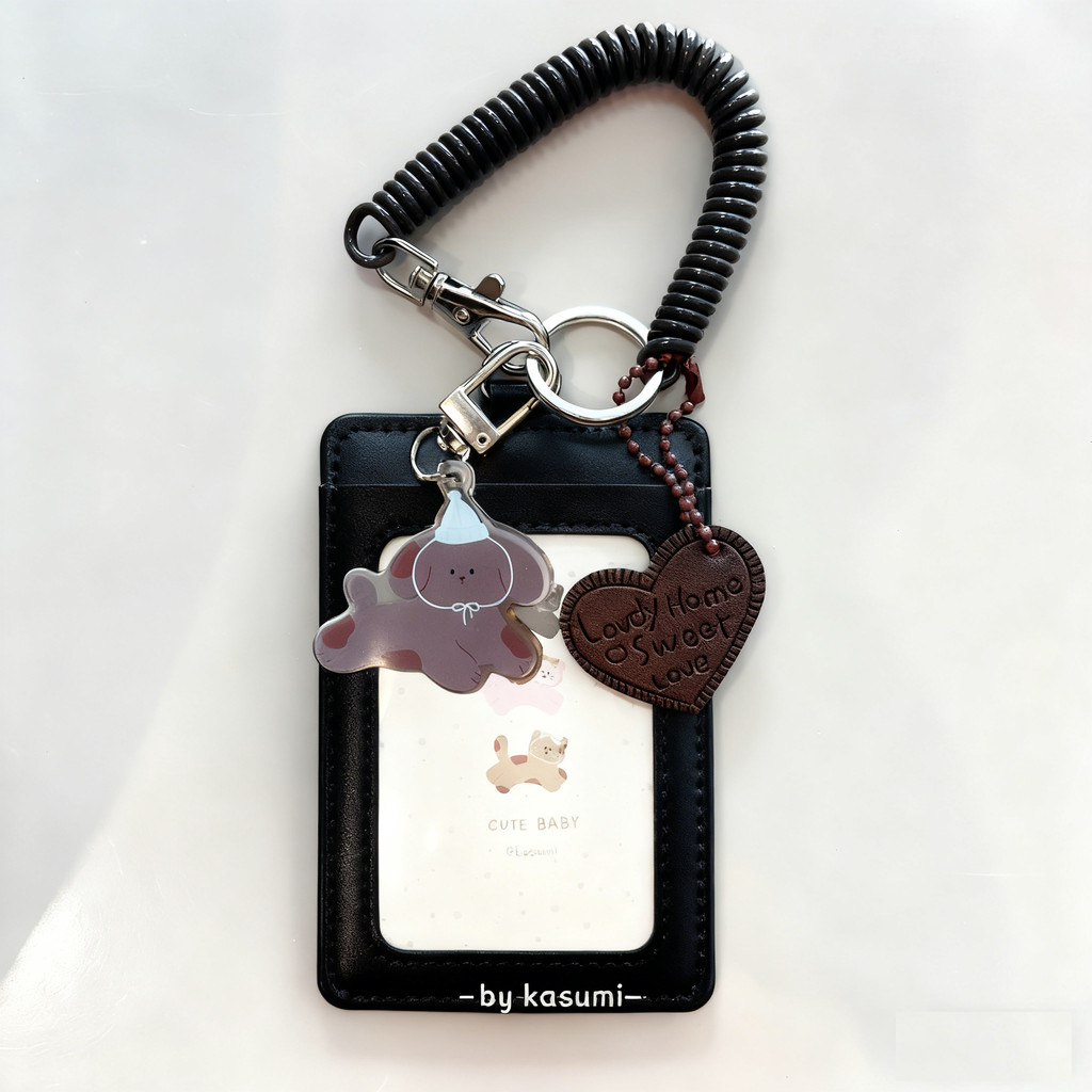 ใหม่ ซองใส่บัตรหนังลูกสุนัขสีน้ําตาล, บัตรอาหารขนส่งสาธารณะ, การ์ดวิทยาเขต, การ์ด Id, เคสป้องกันตราทํางานพร้อมฤดูใบไม้ผลิ