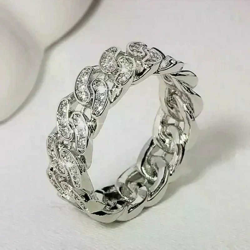 Bright Gorgeous แหวนเงินแท้ 925 เงา Cubic Zirconia ประณีตงานแต่งงานหมั้นเครื่องประดับสําหรับผู้หญิงอุปกรณ์เสริมอินเทรนด์ที่ทันสมัย