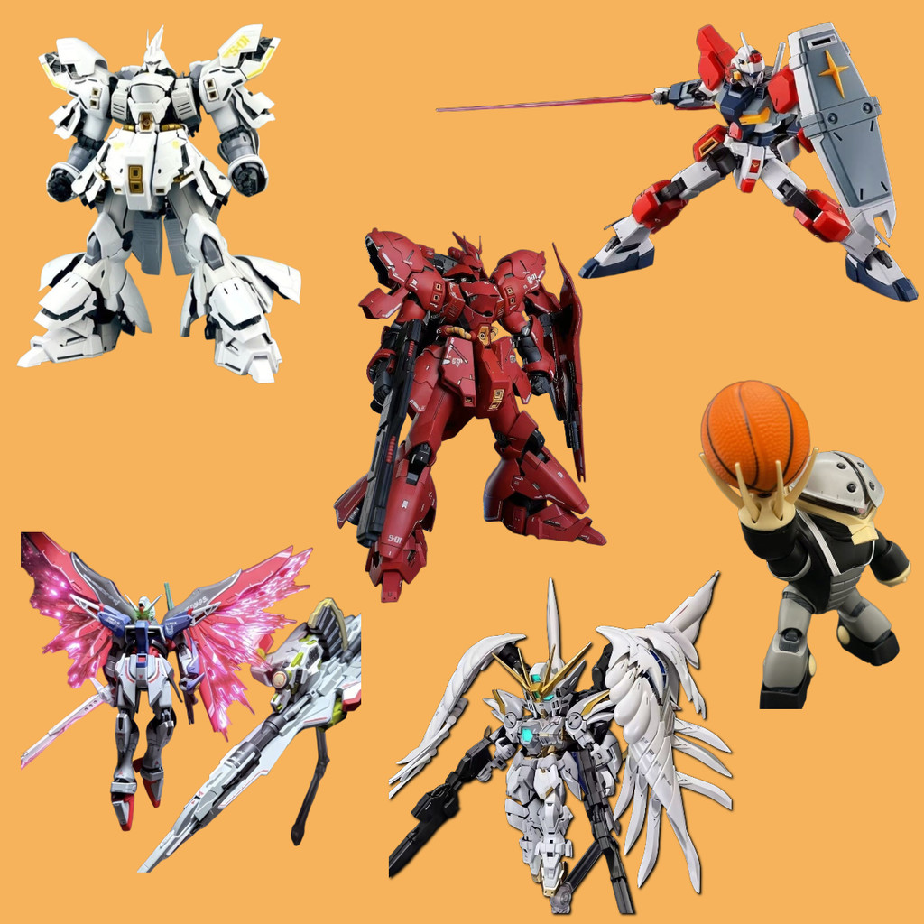 Kunba Gullie RG-White Sazabi RG29-Sazabi RG MGSD ประกอบตกแต่ง MGSD-Snow White MG-258-Destiny Warrior