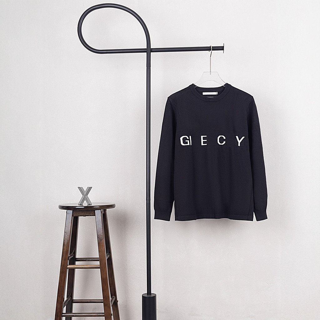 0SI3 GIVE*CY 25SS Autumn and Winter New Style with Front Letter and Large Back logo Knitted Sweater 