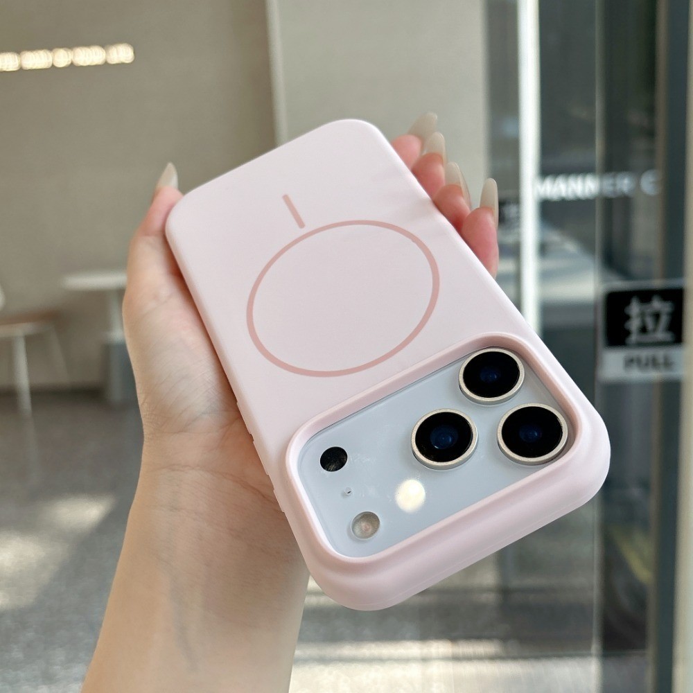 ใหม่ดาวสีชมพูซิลิโคนเหลวเคสโทรศัพท์แม่เหล็กสําหรับiPhone 17 11 12 13 14 15 16 Pro Max Plus 17AirในตัวสักหลาดกันกระแทกMatteปลอกAntiสกปรกนุ่มปกหลัง