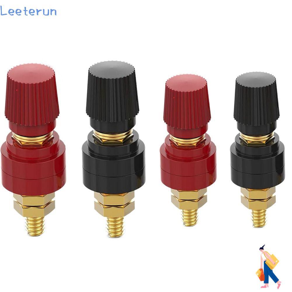 LEETERUN Binding Post Terminal, ทองเหลือง M6 M8 Posts Terminal Blocks, Terminals Red Black Binding P