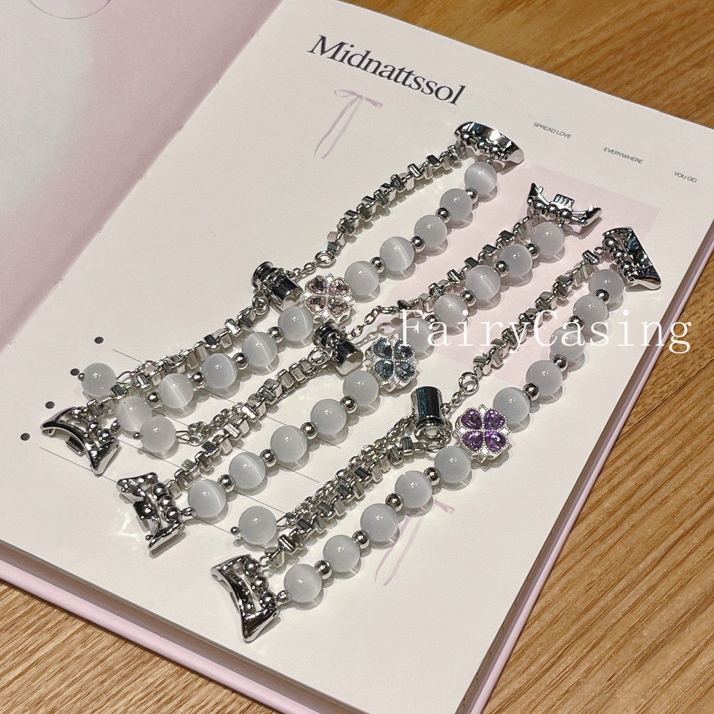 คู่แถวแมวตาหินสร้อยข้อมือสําหรับ เสี่ยวหมี่ วงดนตรี 10 8 9 มือโปร 7 6 5 4 3 สําหรับ เรดมี่ นาฬิกา 4 5 6 สายแฟชั่น